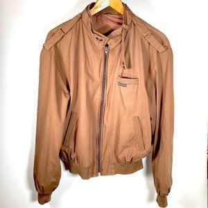 Vintage Members Only Bomber Jacket Cafe Racer Size 48 BROWN 80s EUROPE CRAFT
